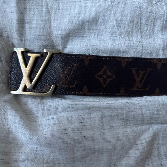 Louis Vuitton Other - Louis Vuitton Black and Brown Monogram Belt with Gold Buckle